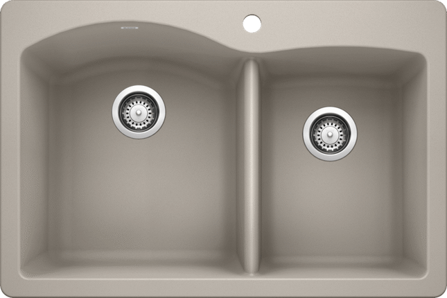 Blanco Canada Diamond 1 3/4 Silgranit Cafe Double Bowl Kitchen Sink