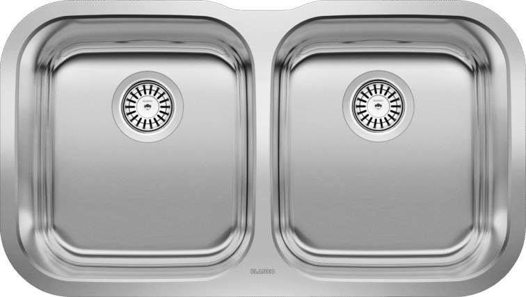 Blanco Essential U Double Bowl Undermount Stainless Steel Kitchen Sink