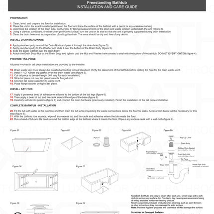 Kube Bath Squadra 67″ Free Standing Bathtub White Kube Bath