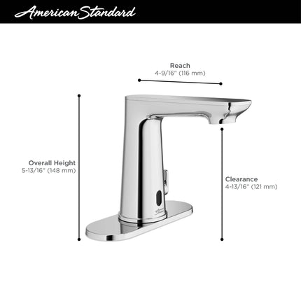 American Standard Clean IR Touchless Faucet, Battery-Powered with Above-Deck Mixing, 0.5 gpm/1.9 Lpm 7020205.002 - Plumbing Market