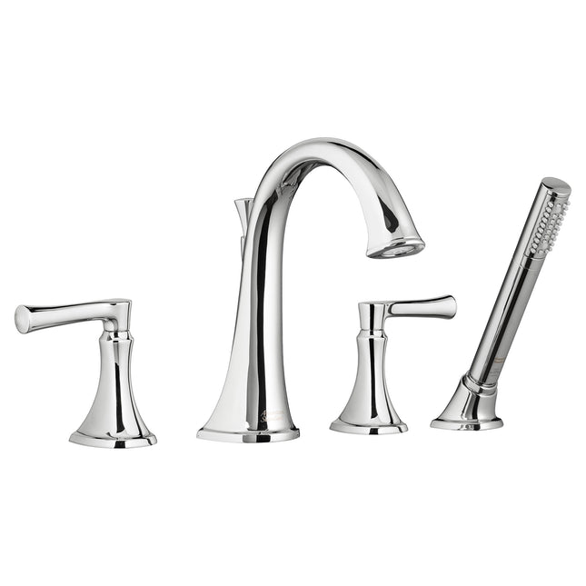 American Standard Estate Bathtub Faucet With Personal Shower for Flash Rough-In Valve With Lever Handles T722901.002 - Plumbing Market