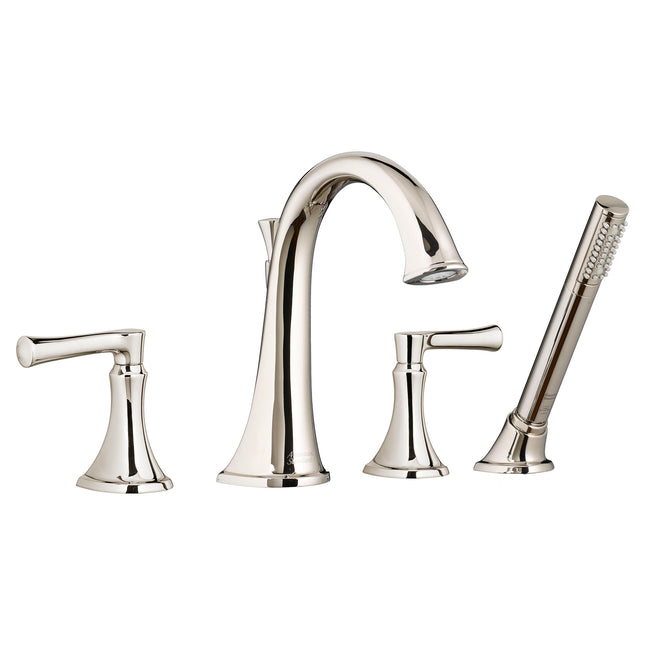 American Standard Estate Bathtub Faucet With Personal Shower for Flash Rough-In Valve With Lever Handles T722901.013 - Plumbing Market