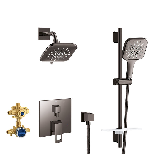 Grohe EUROCUBE PBV SHWR SET 1.75GPM US  Hard Graphite 29433A00 - Plumbing Market