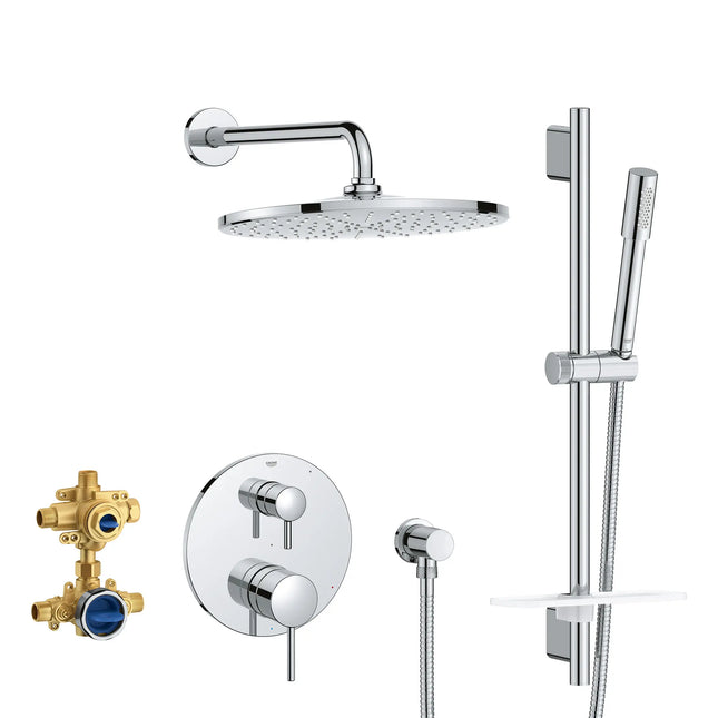 Grohe TIMELESS PBV RAIN SHWR SET 1.75GPM US  Chrome 29430000 - Plumbing Market