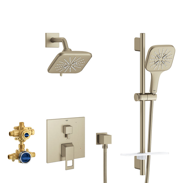 Grohe EUROCUBE PBV SHWR SET 1.75GPM US  Brushed Nickel 29433EN0 - Plumbing Market