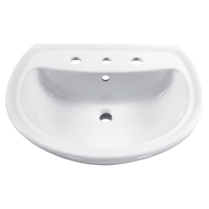 American Standard Cadet 8-Inch Widespread Pedestal Sink Top 236008.02 - Plumbing Market