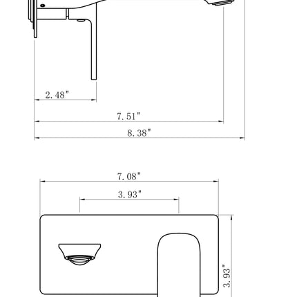 Kodaen Timelyss Wallmount Bathroom Faucet - F14127 Plumbing Market