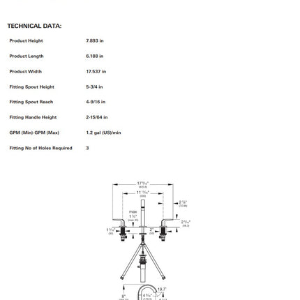 Grohe Defined 8" Widespread 2-handle M-size Bathroom Faucet 4.5 L/min (1.2 GPM) Grohe