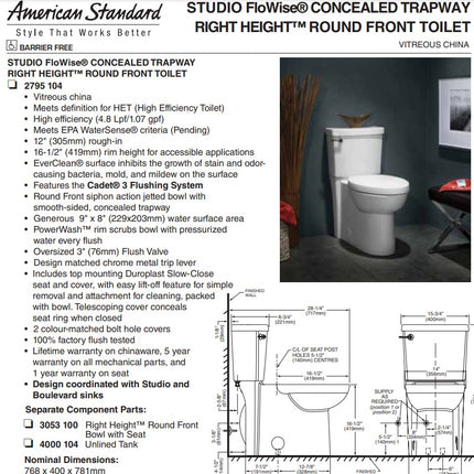 Concealed Round Toilet 