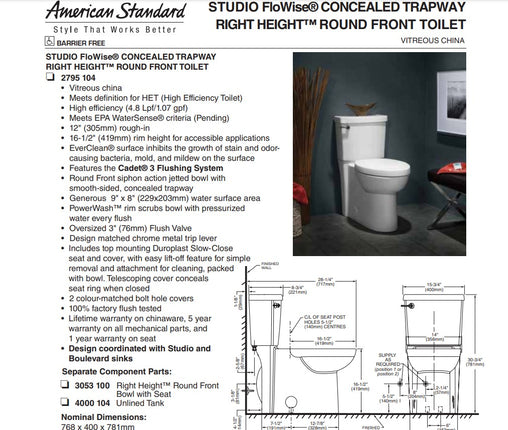 Concealed Round Toilet 