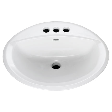 American Standard Aqualyn Drop-In Sink With 4-Inch Centerset Less Overflow 476928.02 - Plumbing Market