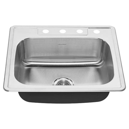 American Standard Colony 25 x 22-Inch Stainless Steel 4-Hole Top Mount Single-Bowl ADA Kitchen Sink 22SB.6252284S.075 - Plumbing Market