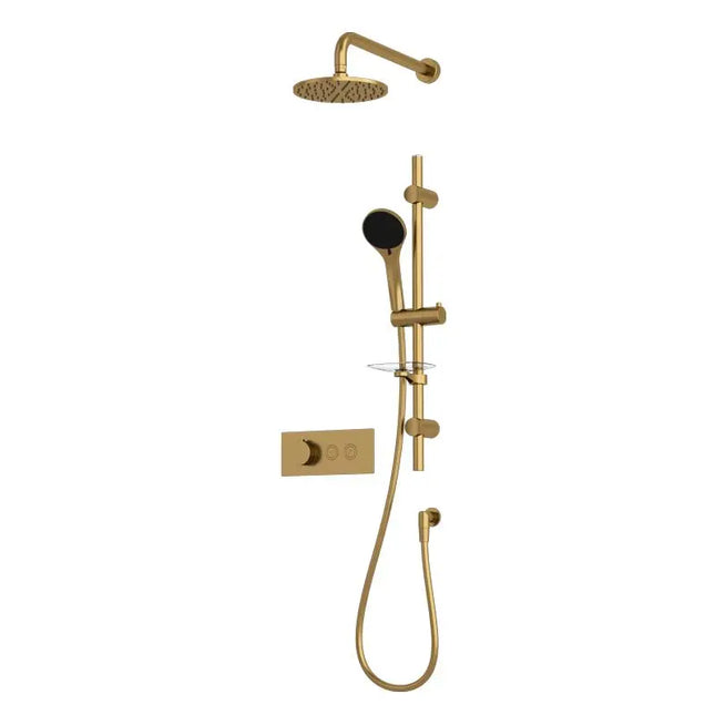 Rubi On 1/2’’ Therm. Set Xon69 Round Shower Head Gold RON855OR - Plumbing Market