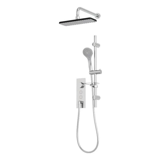 Rubi On 1/2’’ Therm. Set Xon69E Rect. Shower Head Chrome RON856CC - Plumbing Market