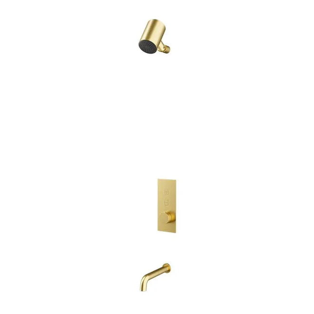 Rubi On 1/2’’ Therm. Shower Set 2 Way Div. Xon69 Brushed Gold RON831OR - Plumbing Market