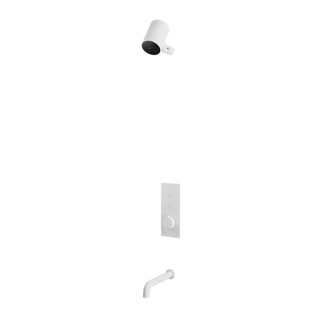 Rubi On 1/2’’ Therm. Shower Set 2 Way Div. Xon69 Matte White RON831WH - Plumbing Market