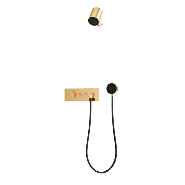 Rubi On 1/2’’ Therm. Shower Set 2 Way Div. Xon69E Brushed Gold RON852OR - Plumbing Market