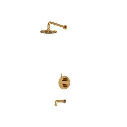 Rubi Vertigo 1/2’’ Therm. Shower Set 2 Way Div. Xvtr69R Brushed Gold Ceiling Mount RVT831-1OR - Plumbing Market