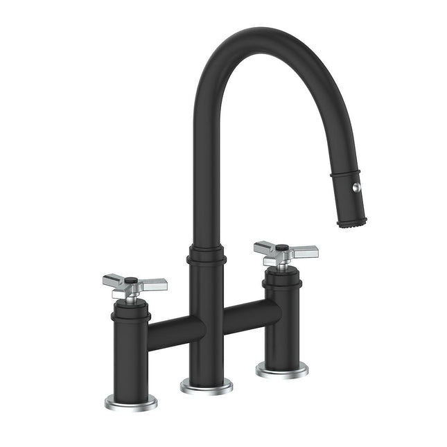 Vogt Zehn Bridge Kitchen Faucet Ss/Mb KF.17ZN.1312.SB - Plumbing Market