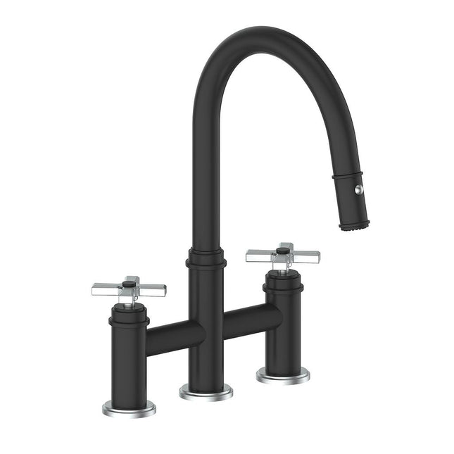 Vogt Zehn Bridge Kitchen Faucet Ss/Mb KF.17ZN.1412.SB - Plumbing Market