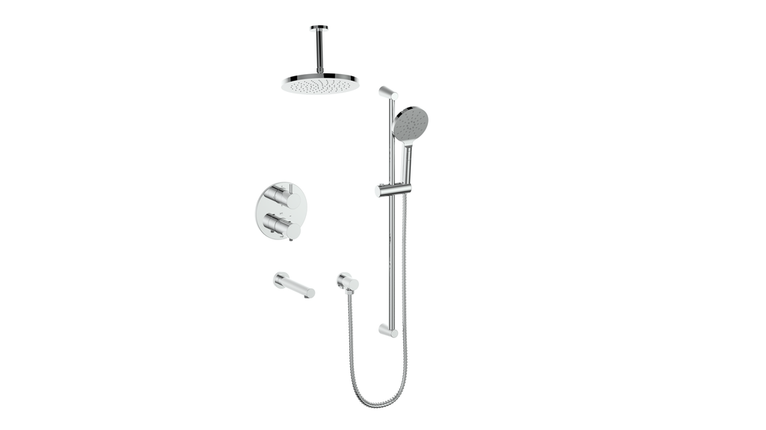 Vogt Worgl Trim For 3-Way Th Shower Kit With 6" Ceiling Arm Cc TM.OR.320.326.CC - Plumbing Market