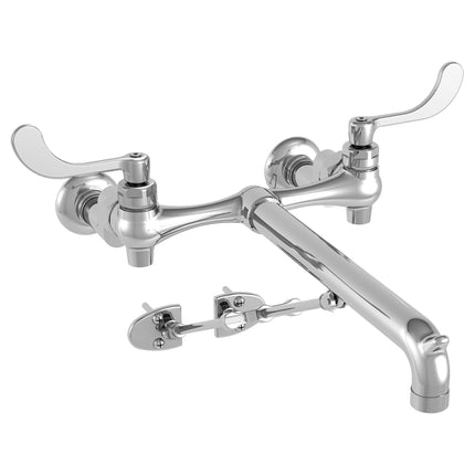 American Standard Bottom Brace Wall-Mount Service Sink Faucet With 12-Inch Spout and Offset Shanks 8345115.002 - Plumbing Market