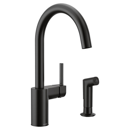 Moen Align Matte Black One-Handle High Arc Kitchen Faucet  7165BL - Plumbing Market