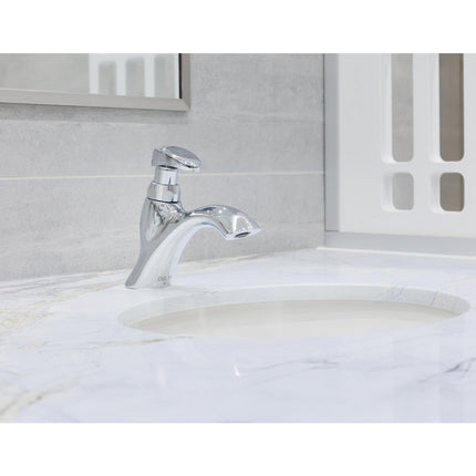 Delta 87T Single Hole Metering Slow-Close Bathroom Faucet - Plumbing Market