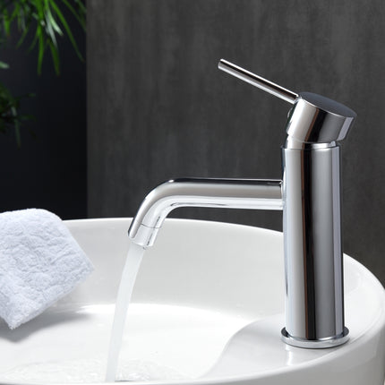 Kube Bath Aqua Rondo Single Hole Mount Bathroom Vanity Faucet – Chrome Kube Bath