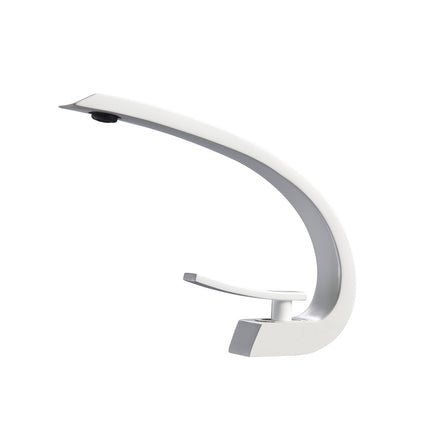 Kube Bath Aqua Arcco Single Hole Mount Bathroom Vanity Faucet – White Kube Bath