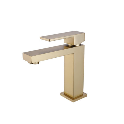 Kube Bath Aqua Kubo Single Lever Bathroom Vanity Faucet – Gold Kube Bath