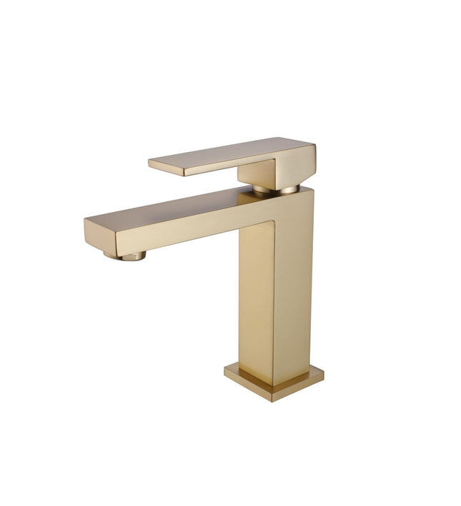 Kube Bath Aqua Kubo Single Lever Bathroom Vanity Faucet – Gold Kube Bath