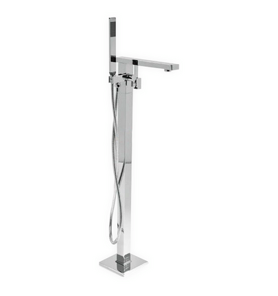 Kube Bath Aqua Squadra Floor Mounted Soaker Tub Faucet – Chrome Kube Bath