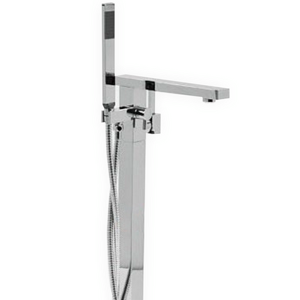 Kube Bath Aqua Squadra Floor Mounted Soaker Tub Faucet – Chrome Kube Bath