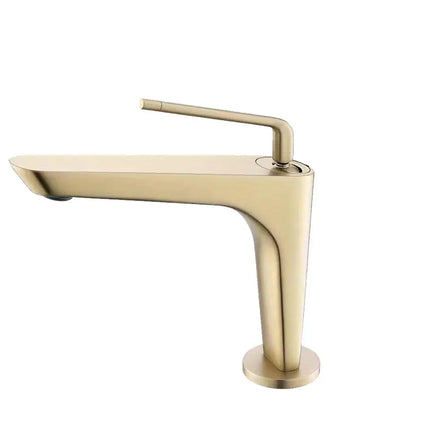 Kube Bath Aqua Saggio by Kubebath Single Lever Bathroom Vanity Faucet – Brushed Gold Kube Bath