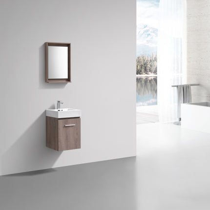 Kube Bath Bliss 16″ Butternut Wall Mount Modern Bathroom Vanity Kube Bath