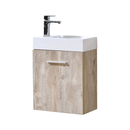 Kube Bath Bliss 18″ Nature Wood Wall Mount Modern Bathroom Vanity Kube Bath