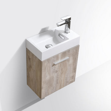 Kube Bath Bliss 18″ Nature Wood Wall Mount Modern Bathroom Vanity Kube Bath