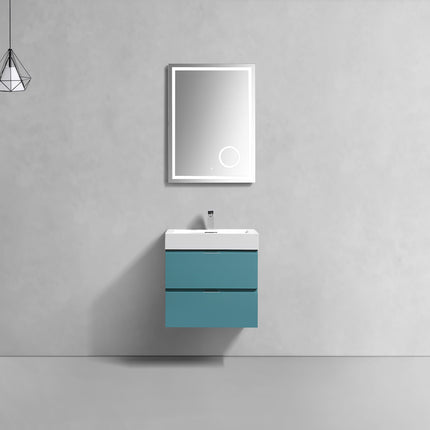 Kube Bath Bliss 24″ Teal Green Wall Mount Modern Bathroom Vanity Kube Bath