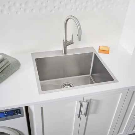 Blanco Quatrus R15 Dual Mount Laundry Sink 18 Gauge Stainless Steel - Plumbing Market