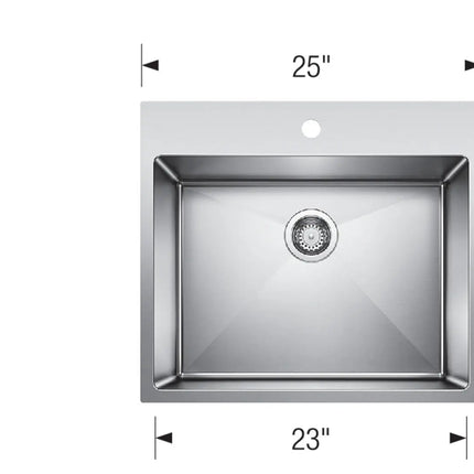 Blanco Quatrus R15 Dual Mount Laundry Sink 18 Gauge Stainless Steel - Plumbing Market