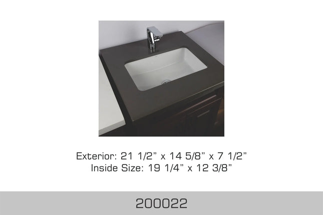 Bosco Canada Undermount Bathroom Vanity Sink 200022 - Plumbing Market