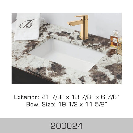 Bosco Canada Undermount Ceramic Bathroom Vanity Sink 200024 - Plumbing Market