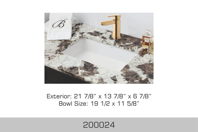 Bosco Canada Undermount Ceramic Bathroom Vanity Sink 200024 - Plumbing Market