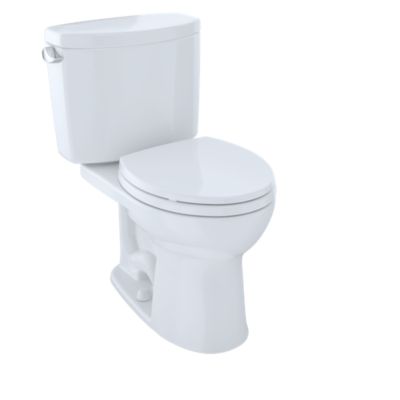 Toto Drake II Two Piece Toilet Round Bowl Less Seat 1.28 GPF - Plumbing Market