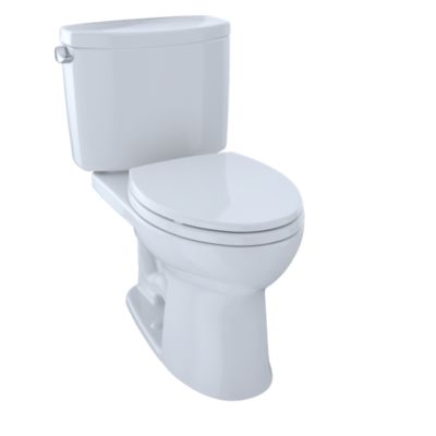 Toto Drake II Two-piece Elongated Toilet Less Seat 1.28 Gpf - Plumbing Market