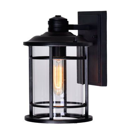 CWI Lighting Belmont 1 Light Outdoor Black Wall Lantern 0096W7-1-101 - Plumbing Market