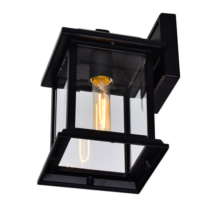 CWI Lighting Blackbridge 1 Light Outdoor Black Wall Lantern 0409W8-1-101 - Plumbing Market