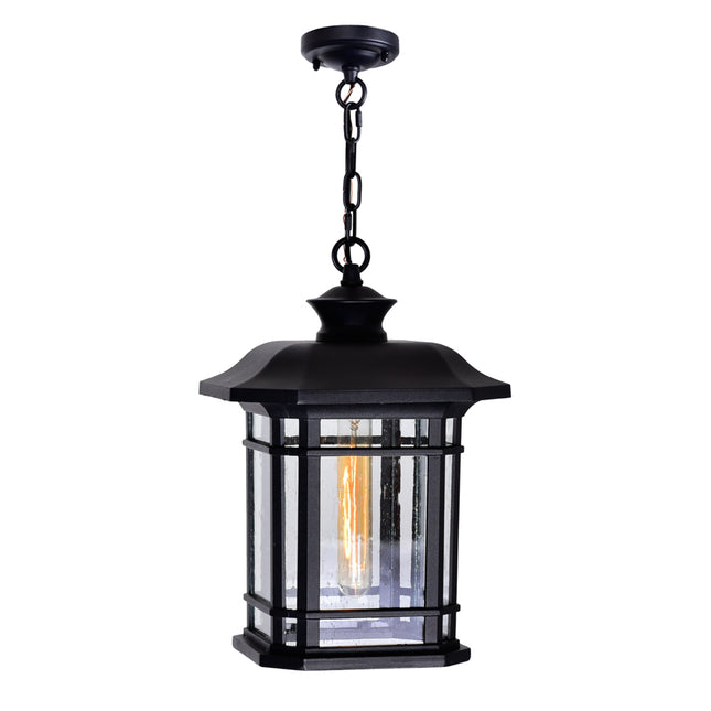 CWI Lighting Blackburn 1 Light Outdoor Black Pendant 0411P9-1-101 - Plumbing Market