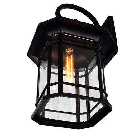 CWI Lighting Blackburn 1 Light Black Outdoor Wall Light 0411W11-1-101 - Plumbing Market